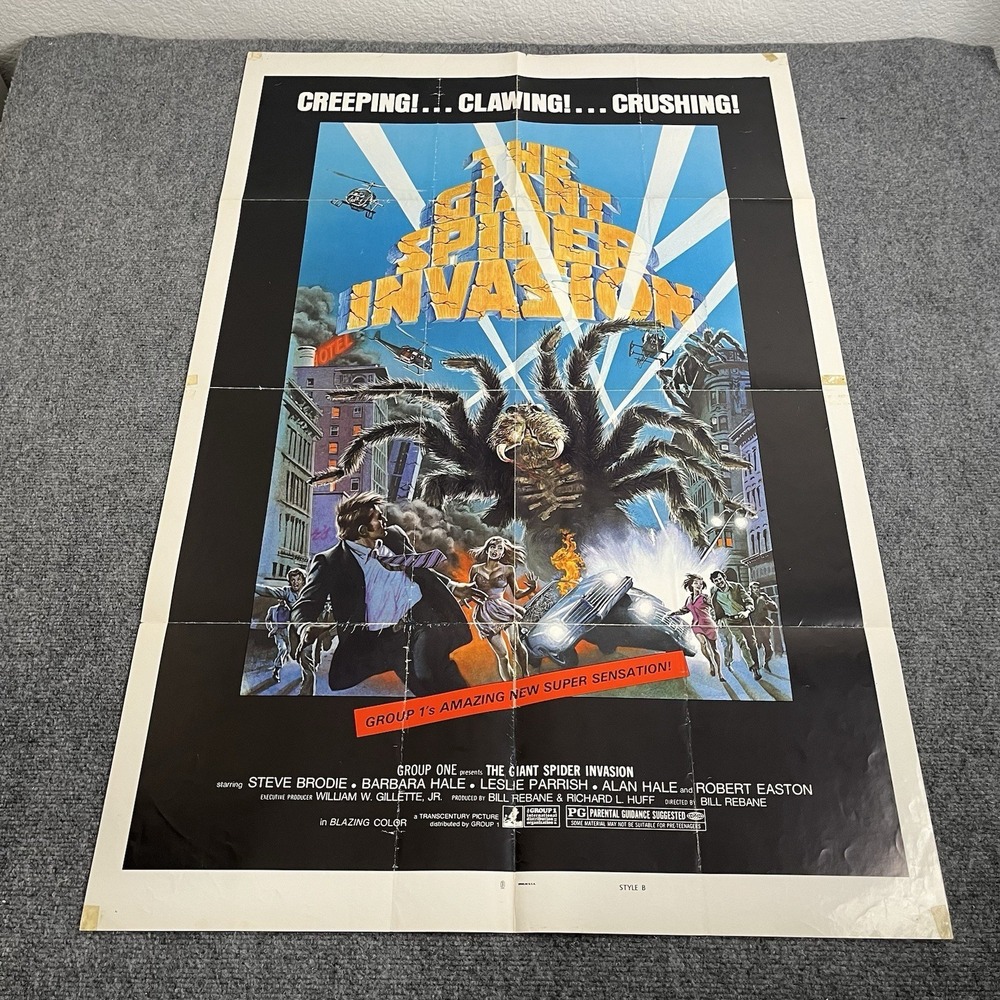 THE GIANT SPIDER INVASION 1975 ORIG. 1 SHEET MOVIE POSTER 27"x41" Style B HORROR